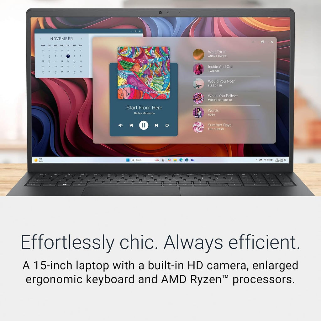 Dell Inspiron 15 Touchscreen Laptop Computer, Windows 11 Pro, Lifetime MS Office, AMD Ryzen 7 7730U, 15.6'' FHD WVA Display, 32GB RAM + 512GB SSD, External DVD Drive & 8-in-1 HUB, AMD Radeon Graphics