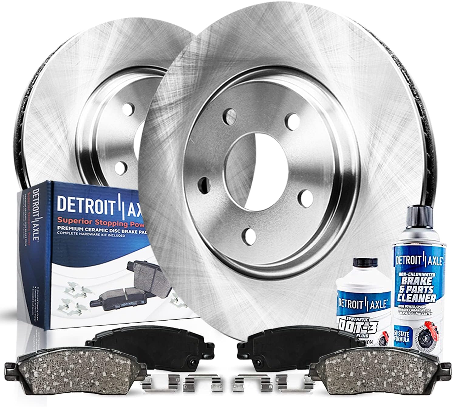 Detroit Axle - Front Brake Kit for 2004 Pontiac Grand Prix Disc Brake Rotors Replacement Ceramic Brakes Pads : 11.69 inch Rotor