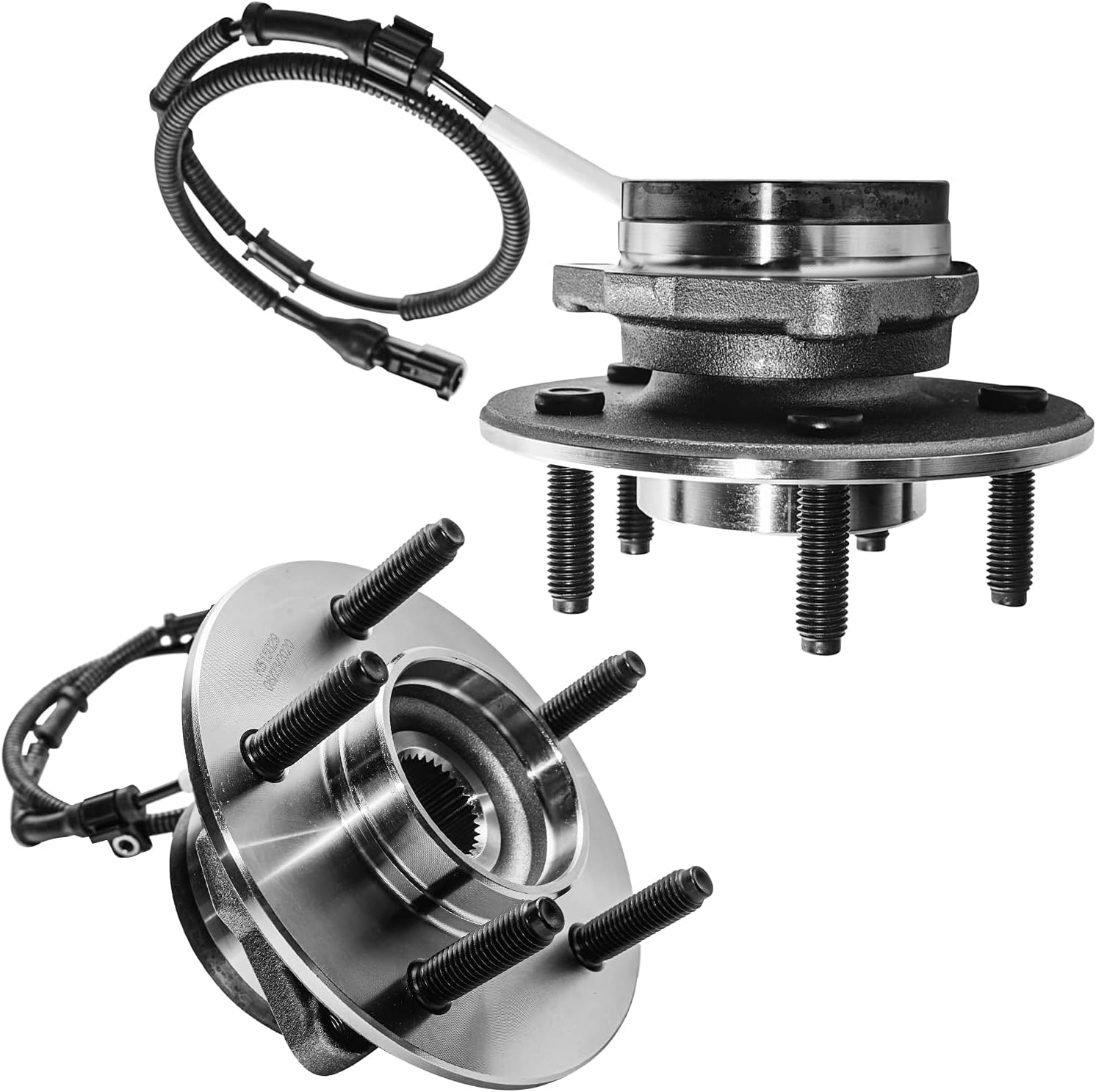 Detroit Axle - 4WD Front Brake Kit for 2000-2003 Ford F-150 Disc Brake Rotors Ceramic Brakes Pads Wheel Bearing Hubs Assembly 2001 2002 Replacement