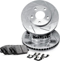R1 Concepts Front Brake Kit Fits 2006-2011 Honda Civic| Ceramic Pads, Slotted Rotors| Hardware