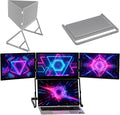 1080p FHD IPS Tri-Fold Display Screen,15.6' Stock Trading Extender Monitor,Lightweight Laptop Screen Extender,Type-C/HDMI/USB-C Plug-Play