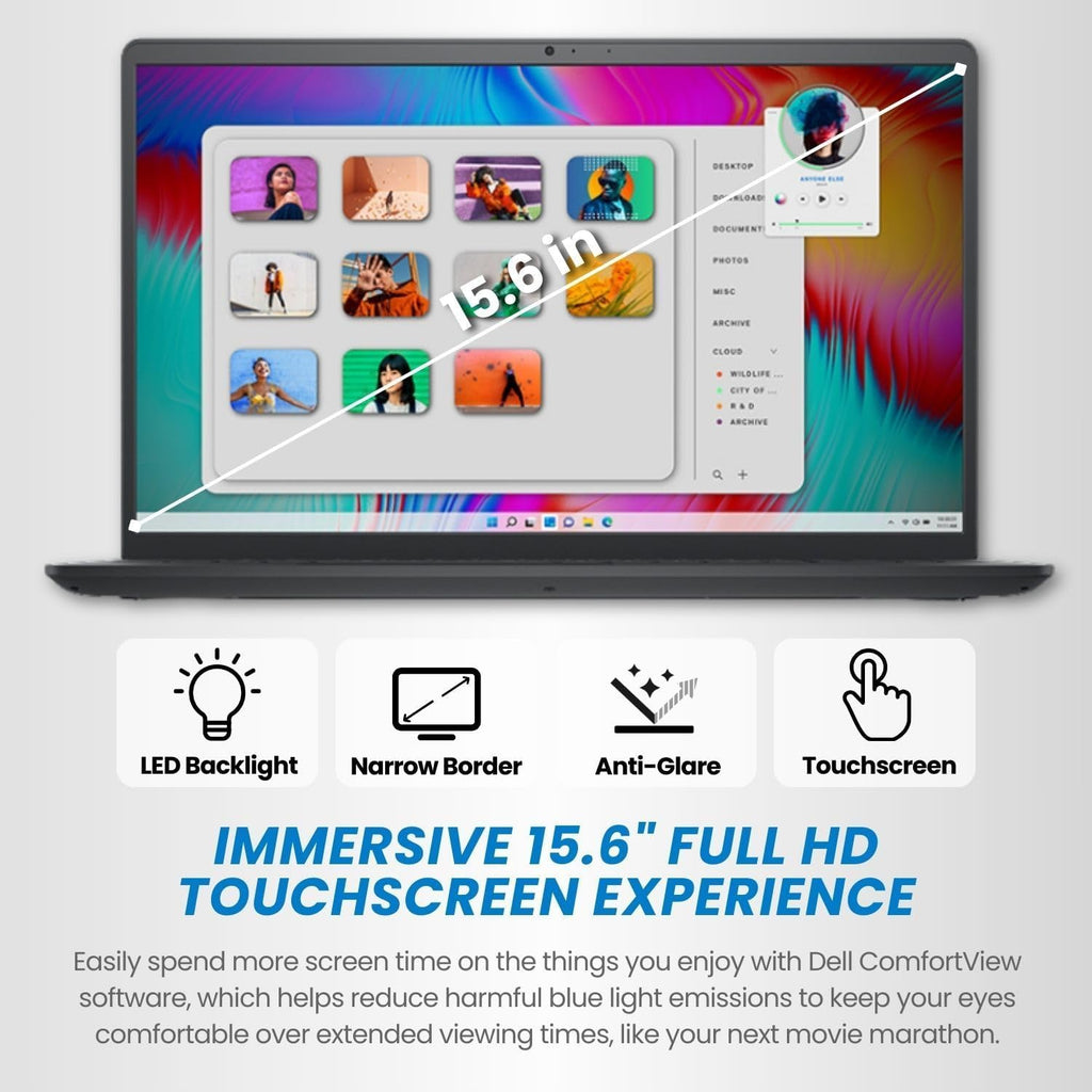 Dell Inspiron 15.6' FHD Touchscreen Laptop | 13th Gen Intel Core i5 | 12GB DDR4 RAM | 1TB PCIe SSD | AI-Enhanced Windows 11 | WI-FI 6 | Long Battery Life for Business