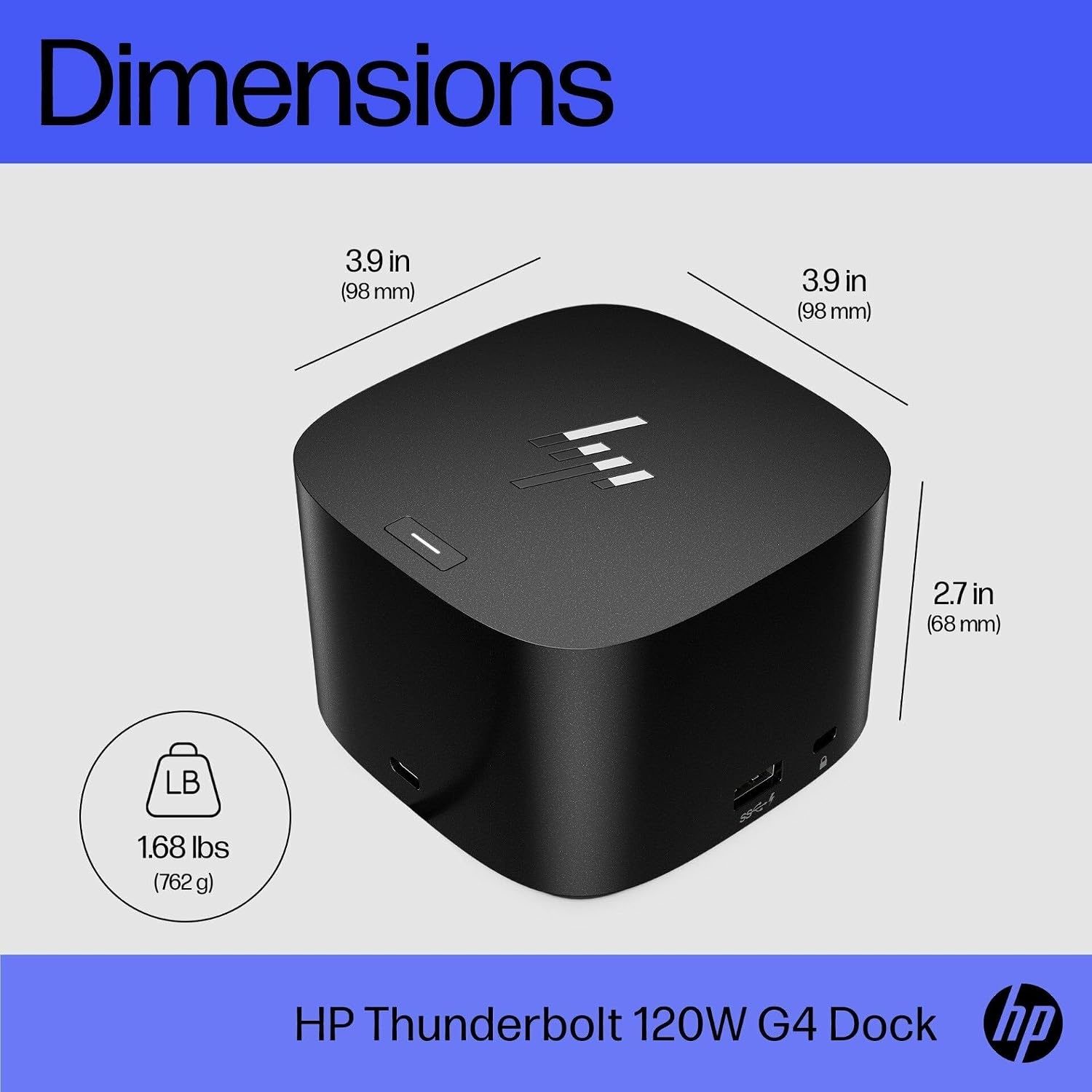 HP Thunderbolt 4 Dock 120W G4, 13-in-1 USB C Docking Station with Max 100W Charging, 4 Displays 4K Display, Ethernet Port, 6 USB Ports, HDMI, 2 Displayport for Laptop, MacOS, ChromeOS, PC