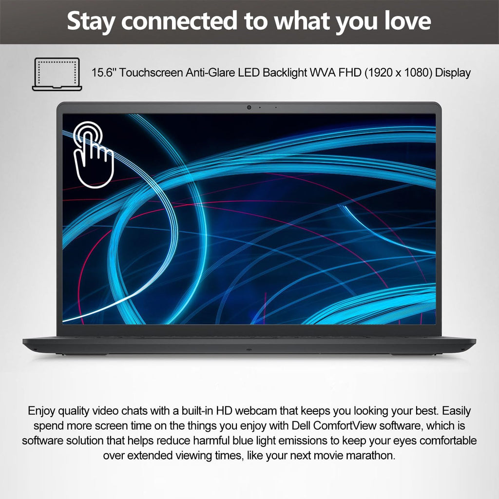 DELL Inspiron 15 3530 Business Laptop, 15.6' FHD Touchscreen, Intel Core i5-1335U, 16GB RAM, 1TB SSD, SD Card Reader, Numeric Keypad, Webcam, HDMI, Wi-Fi 6, Windows 11 Pro, Black