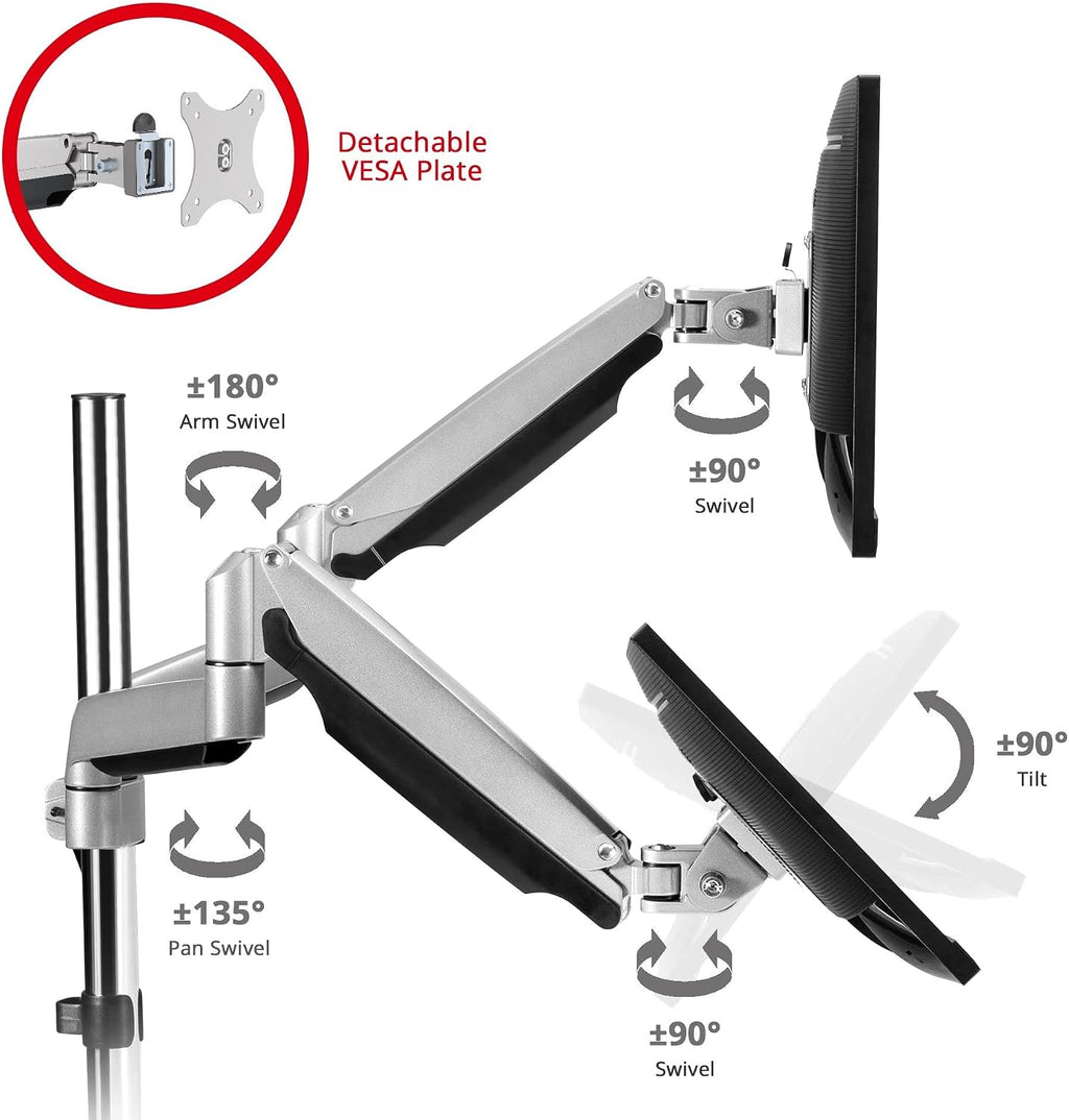 SIIG Dual Monitor Gas Spring Desk Mount W/USB Port