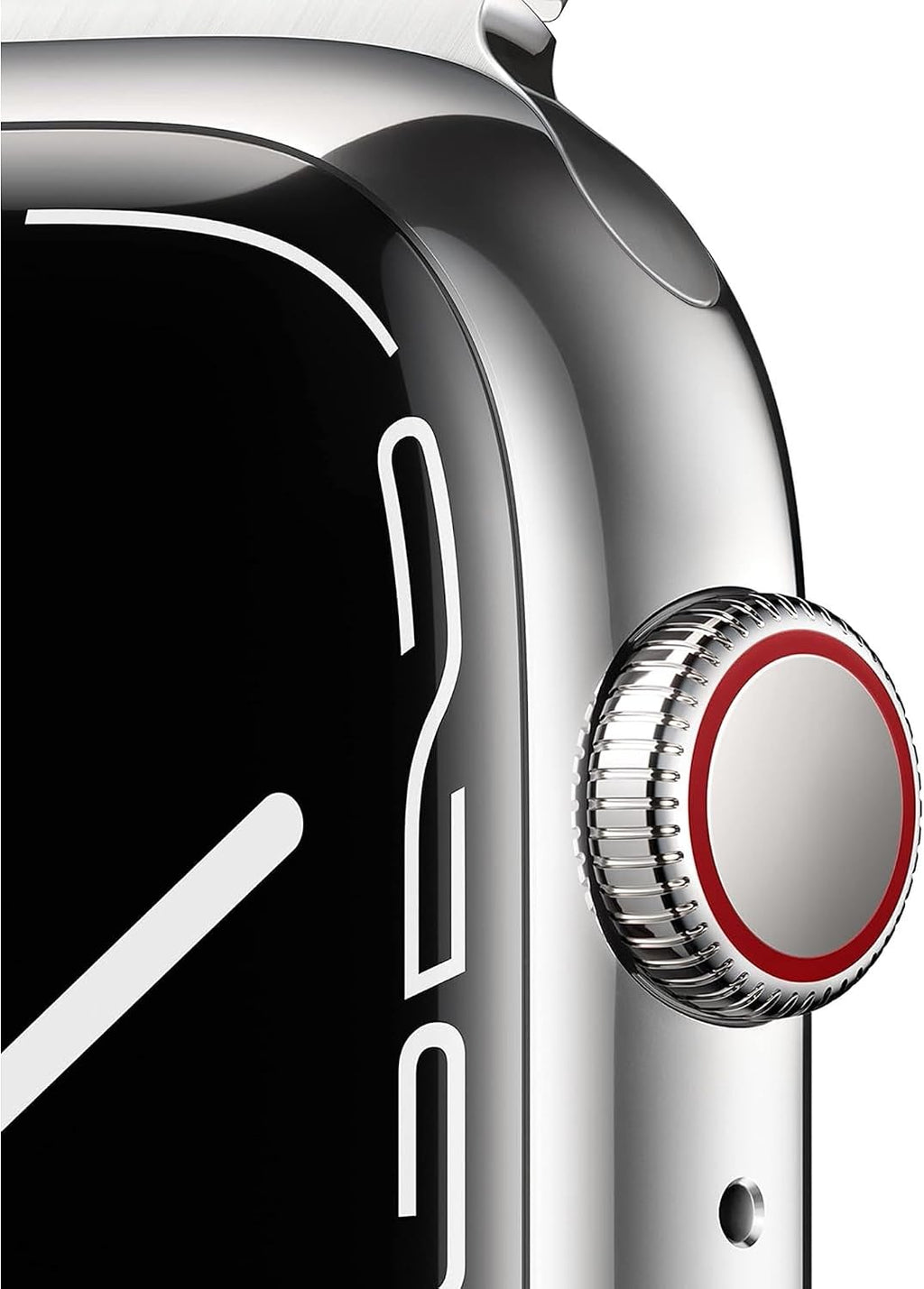 Apple Watch Series 7 (GPS + Cellular, 45MM) - Silver Stainless Steel Case with Silver Milanese Loop (Renewed)