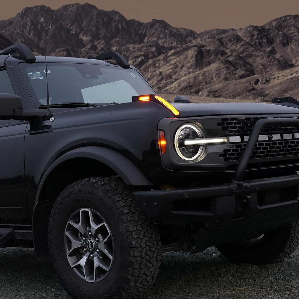 Mabett Trail Sight Light with Built-in Marker Lights for Ford Bronco 2026 2021–2025, Upgrade Hood LED Light Fit for Bronco Accessories 2/4-Door, Turn Signal and Marker Lighting