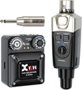 Xvive U45 Wireless in Ear Monitor System 5.8ghz IEM System Transmitter and bodypack Receiver for Studio, Band Rehearsal, Live Performance, Channel Scan Mode, Black