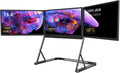 Portable Triple Monitor for Laptops, Laptop Monitor Extender, 15.6-inch 1080P, with 360-degree Rotation, Adjustable Angles, Laptop Screen Extender Monitor Portable, for Windows/Linux/Mac Black