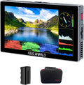 FEELWORLD P6X 5.5 - Inch Touchscreen Aluminium Portable Camera Field DSLR Monitor with 4K HDMI I/O, HDR, Waveform, 3D LUT, 2200mAh Battery, and Carry Case Included