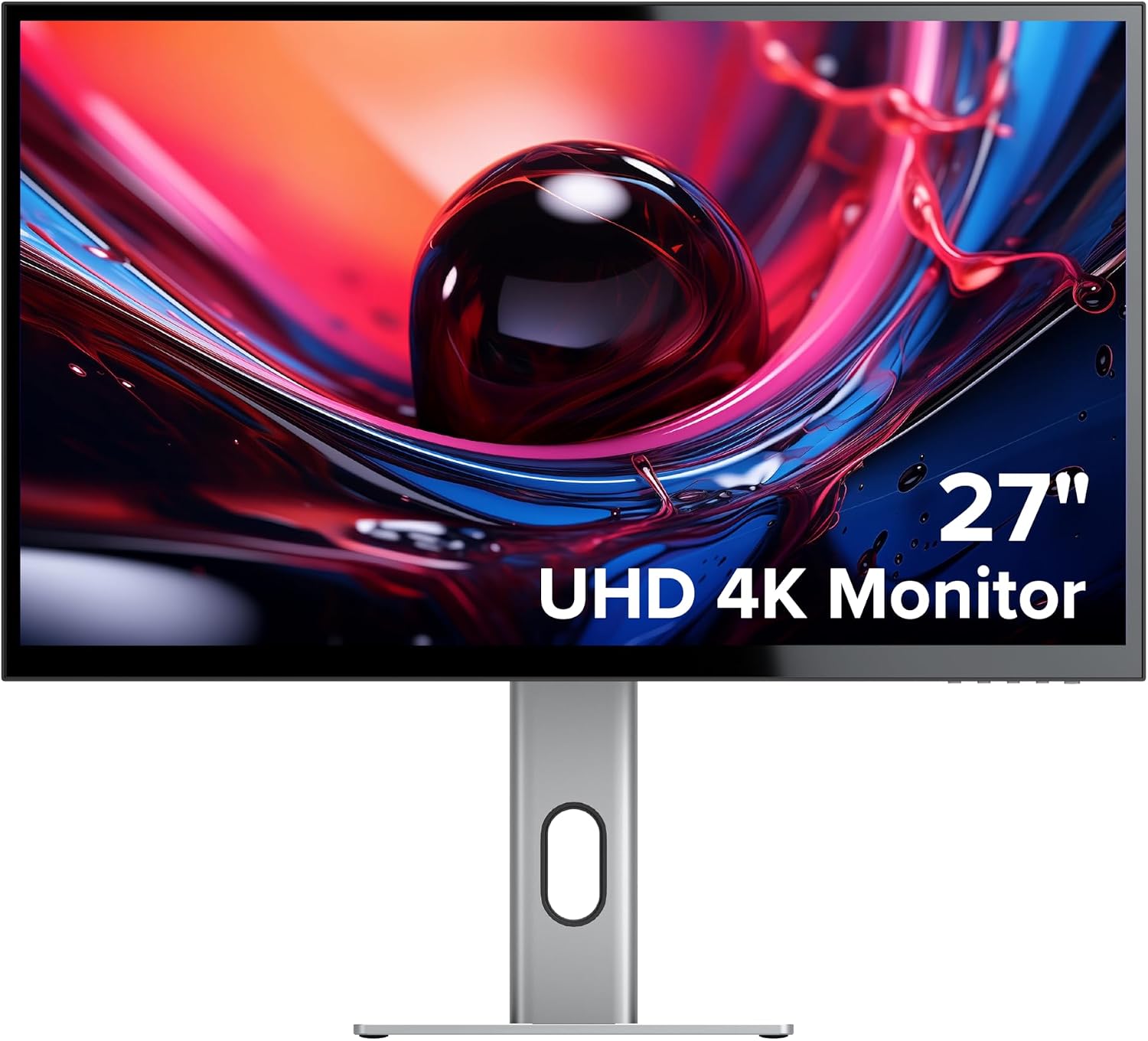 ALOGIC Clarity 27' 4K UHD Monitor with USB-C (90W PD) | Adjustable Stand | Silver & Black | Ultra HD Display