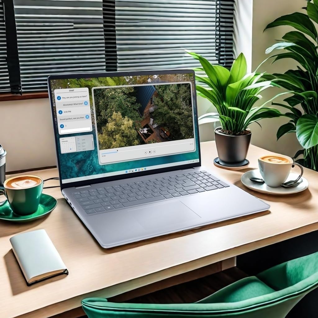 Dell Inspiron 16 Business Laptop - Windows 11 Pro, 16' FHD+ IPS Anti-Glare Display, AMD Ryzen 7 8840U, Backlit Keyboard, Copilot+ PC for Office Work and Study, w/Accessories | 64GB DDR5 RAM + 1TB SSD