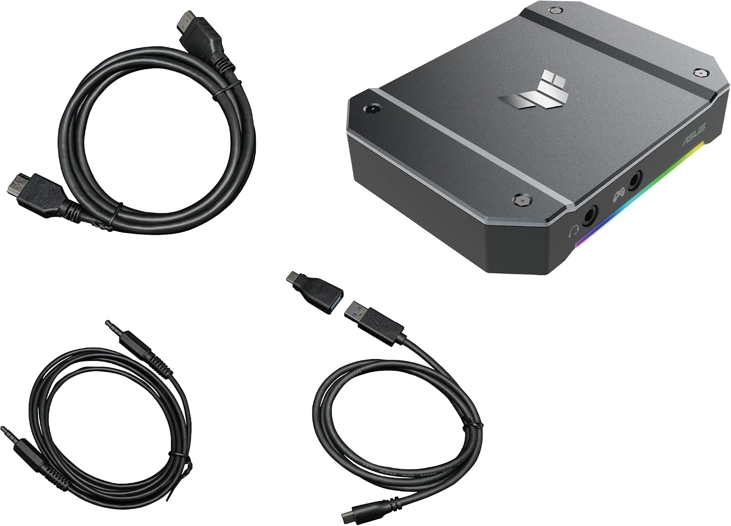 ASUS TUF Gaming Video Capture Card (CU4K30) 4K/2K/1080P 120 FPS & HDR Passthrough, Near-Zero Latency, Certified for OBS, USB 3.2, Plug & Play, Record & Stream with PC, PS5, Xbox, Switch