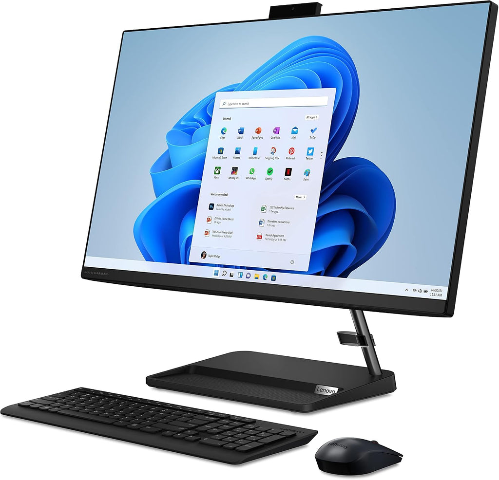 Lenovo IdeaCentre AIO 3i - 2022 - All-in-One Desktop - 27' FHD Touch Display - 5MP Camera - Windows 11 Home - 8GB Memory - 512GB Storage - Intel Core i5-1240P - Black - Mouse & Keyboard Included