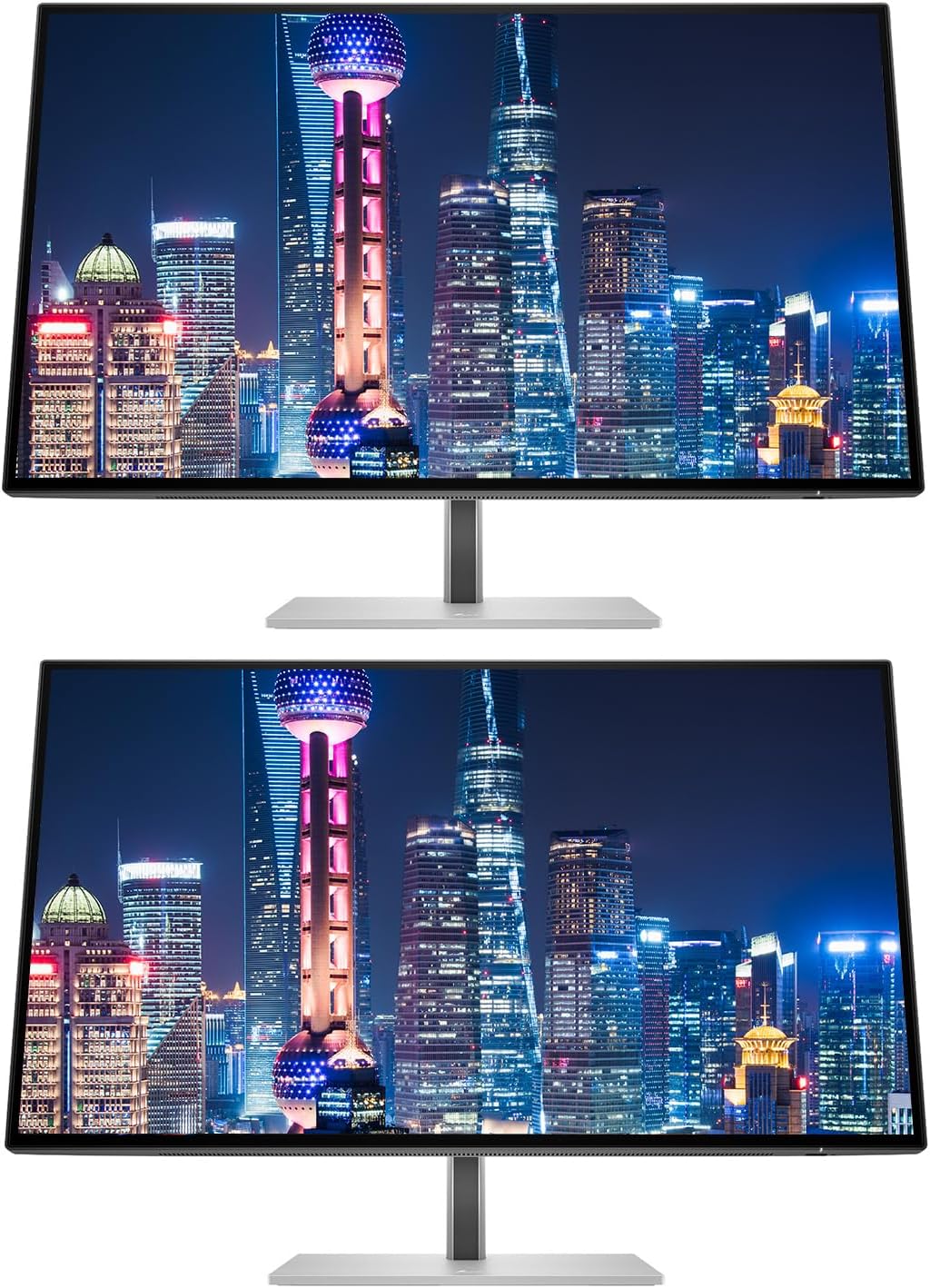 HP Series 7 Pro 27-inch 727pk 4K UHD (3840 x 2160) LCD IPS HDR Monitor, 2-Pack Bundle, Low Blue Light, Daisy Chain, Full Dock, HDMI, DisplayPort, USB Hub, Thunderbolt 4 USB-C, RJ-45