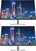 HP Series 7 Pro 27-inch 727pk 4K UHD (3840 x 2160) LCD IPS HDR Monitor, 2-Pack Bundle, Low Blue Light, Daisy Chain, Full Dock, HDMI, DisplayPort, USB Hub, Thunderbolt 4 USB-C, RJ-45