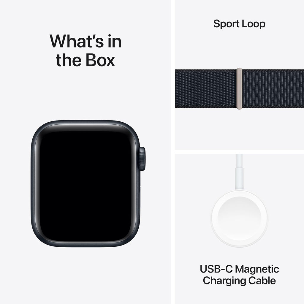 Apple Watch SE 2nd Gen 40mm GPS + Cellular Midnight Aluminum Case - Midnight Sport Loop (Renewed)
