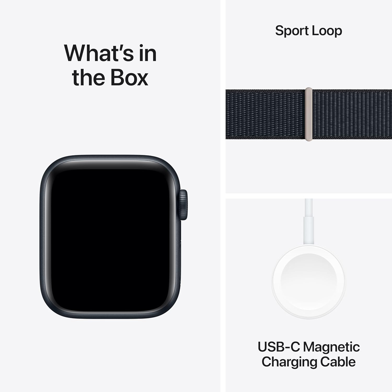Apple Watch SE 2nd Gen 40mm GPS + Cellular Midnight Aluminum Case - Midnight Sport Loop (Renewed)