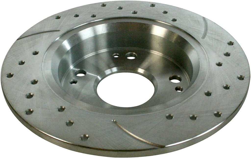 AutoShack Front & Rear Brake Rotors & Premium Pads for Honda, Civic 2006-2011, FWD L4 1.8L - Silver Zinc Coated Drilled & Slotted - SilverShield Pro