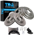 TRQ Front & Rear Brake Pad & Rotor,Shoe & Drum Kit Semi-Metallic Compatible with 2006-2011 Honda Civic
