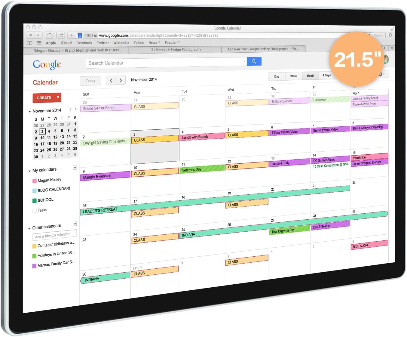Large Touchscreen Monitor Digital Electronic Calendar, Downloadable APP,10-Point Touch,16:9 Display, Android 13 with 8GB RAM & 128GB ROM,Perfect for Office, Business, and Home (21.5 inch)