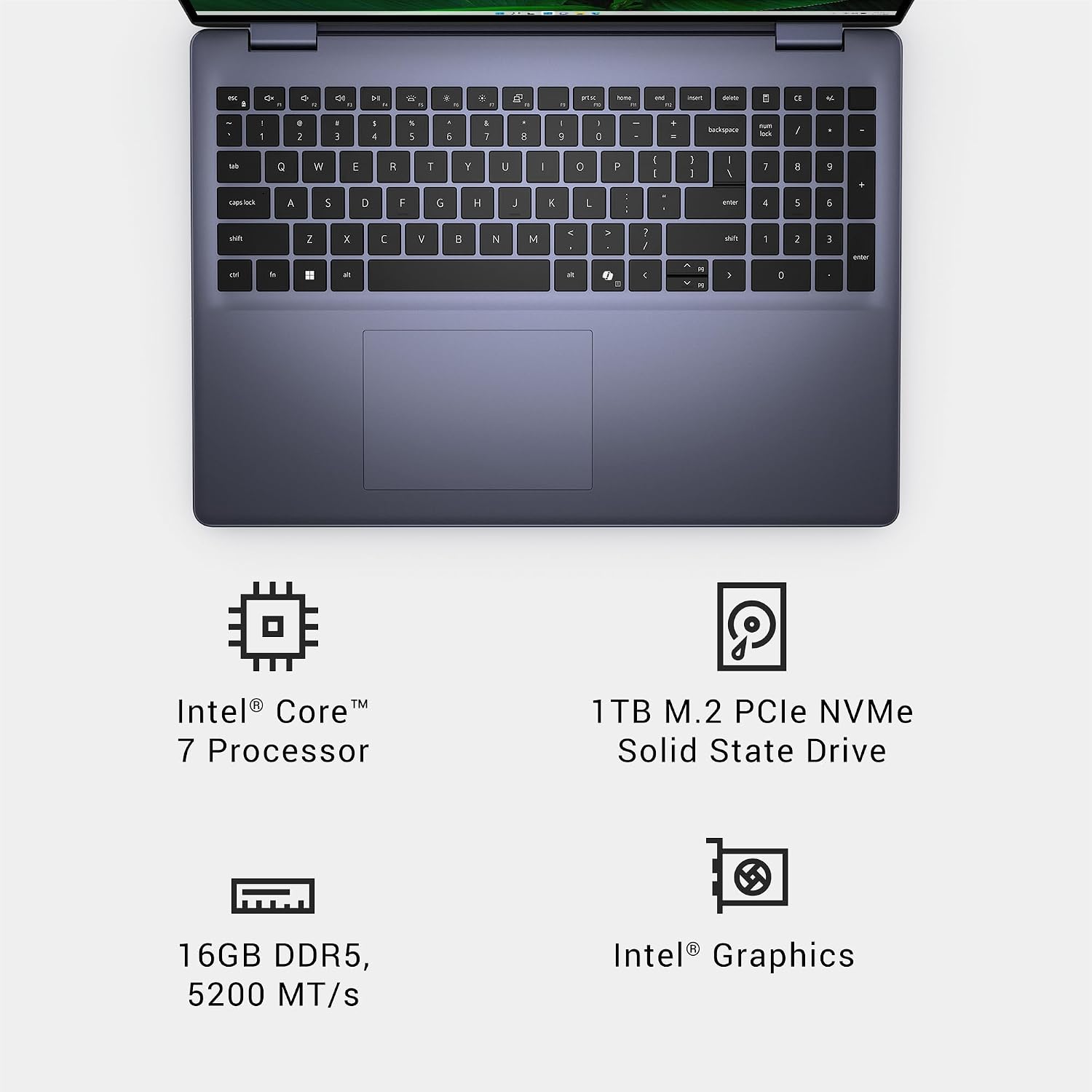 Dell Inspiron 16 5640 Laptop - 16.0-inch 16:10 FHD+ (1920 x 1200) Display, Intel Core 7-150U Processor, 16GB DDR5 RAM, 1TB SSD, Intel Graphics, Windows 11 Pro, Onsite & Migrate Service - Midnight Blue