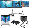 15.6' Tri-Screen Monitor Extender,1080p Foldable FHD Portable Lightweight Monitor,100% sRGB for Color-Accurate Work,HDMI/USB-C Pulg n Play