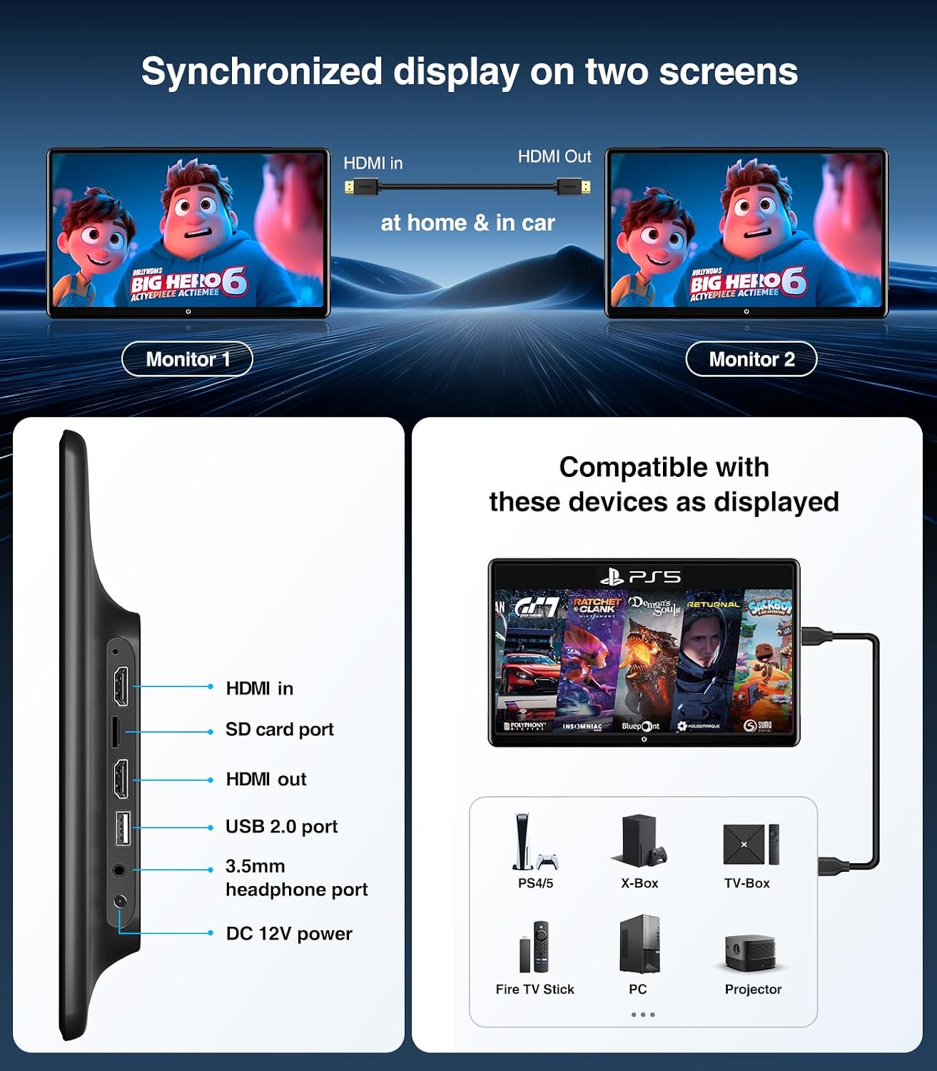 15.6inch Android 13 Headrest Monitor Car TV Touchscreen Entertainment System for Backseat,Support Phone Wireless Mirroring Sync Screen HDMI Bluetooth USB SD 4K Video Playback (2G+32G(2PCS))