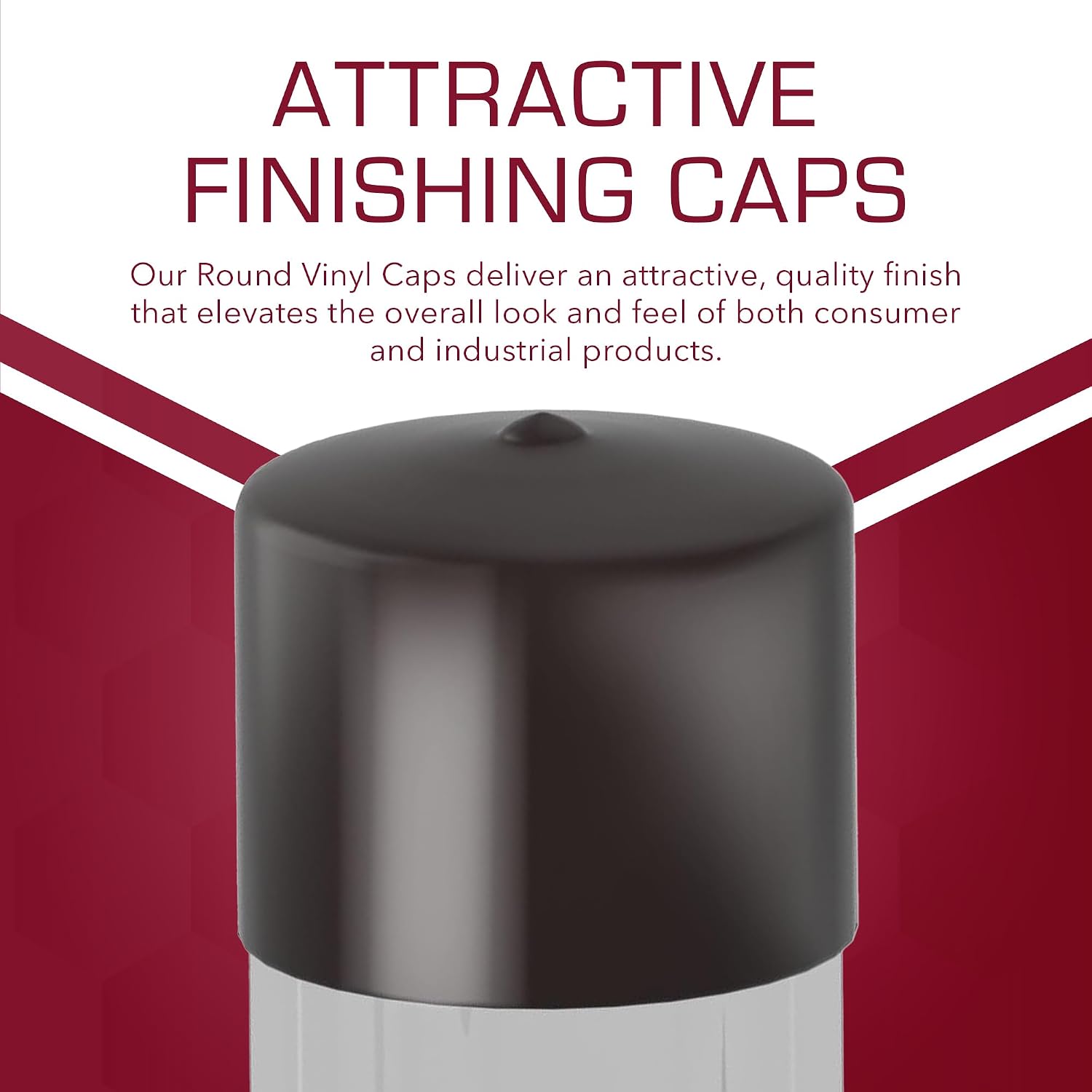 MOCAP Black Round Vinyl Plastic End Caps - 0.750' x 1.00' - Protective Rubber Tips & Bolt Covers - Plastic Caps for Pipes, Tubes, Fittings, & Hardware - Thread Protector - Made in USA - (Pack of 2250)