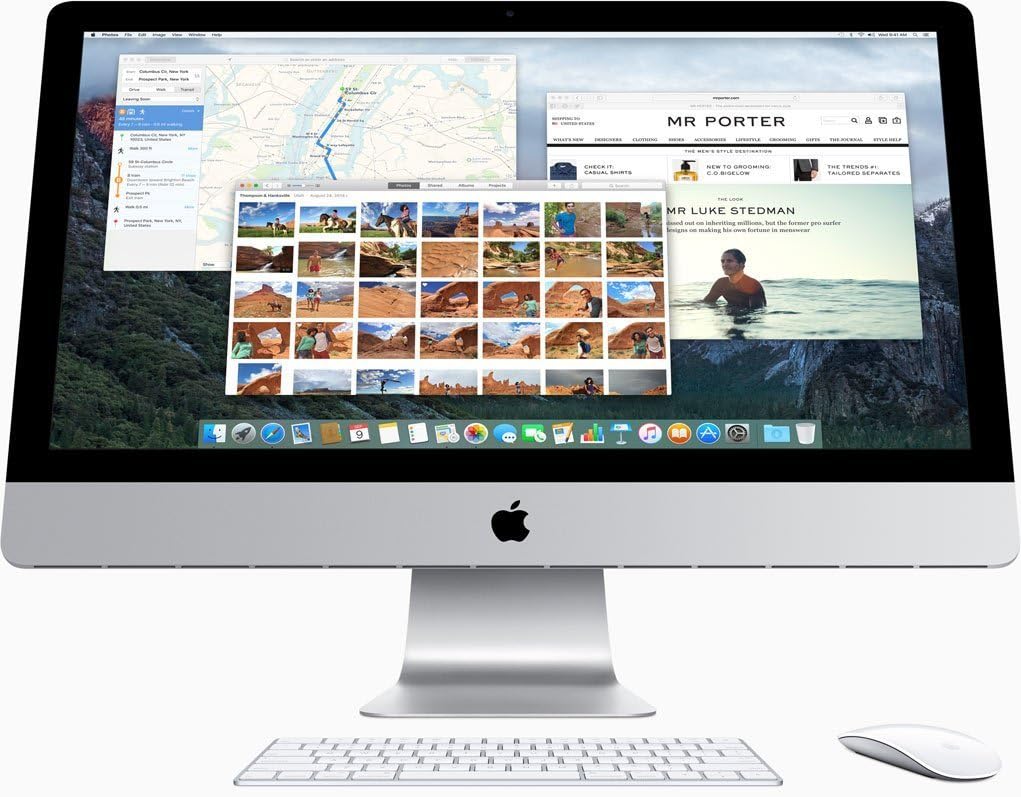 Apple iMac MK482LL/A 27-Inch Retina 5K Display Desktop (Intel Quad-Core i5 3.3GHz, 8GB RAM, 2TB Fusion Drive, Mac OS X), Silver ()(Renewed)