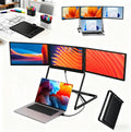 Triple Screen Extender for Laptop, 15.6' FHD 1080P IPS Portable Foldable Monitor, HDMI/USB-C Pl-UG N Play, 12-18.5in Laptop Fit, 16:10 Ratio, One Cable.