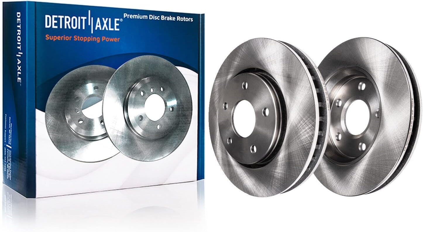 Detroit Axle - Front Brake Kit for Chrysler 300 Dodge Challenger Charger Magnum Brake Rotors and Ceramic Brakes Pads Replacement: 12.60' inch Rotors