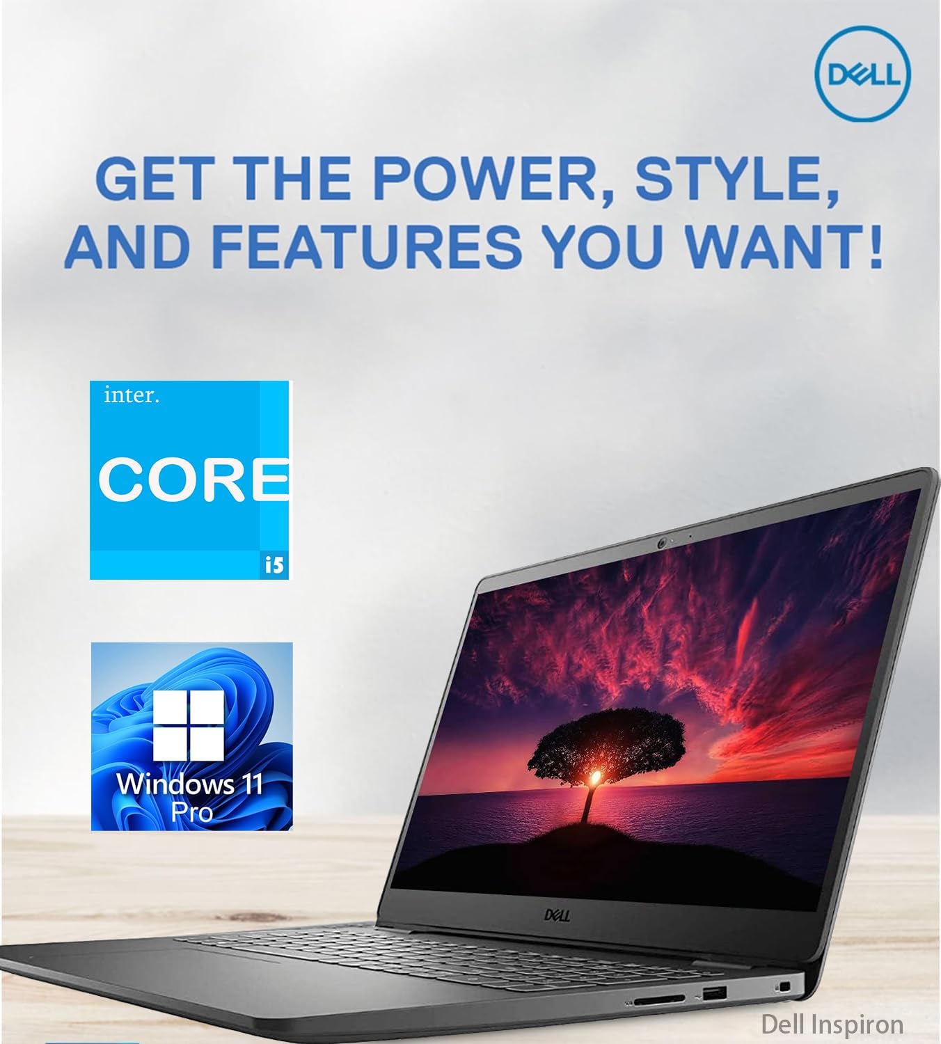 Dell Inspiron 15.6 Inch FHD Touchscreen Business Laptop, Core i5-1035G1 (Beats i7-7500U) Up to 3.6GHz, Windows 11 Pro, 16GB RAM, 512GB SSD, AC WiFi, Bluetooth, Media Card Reader