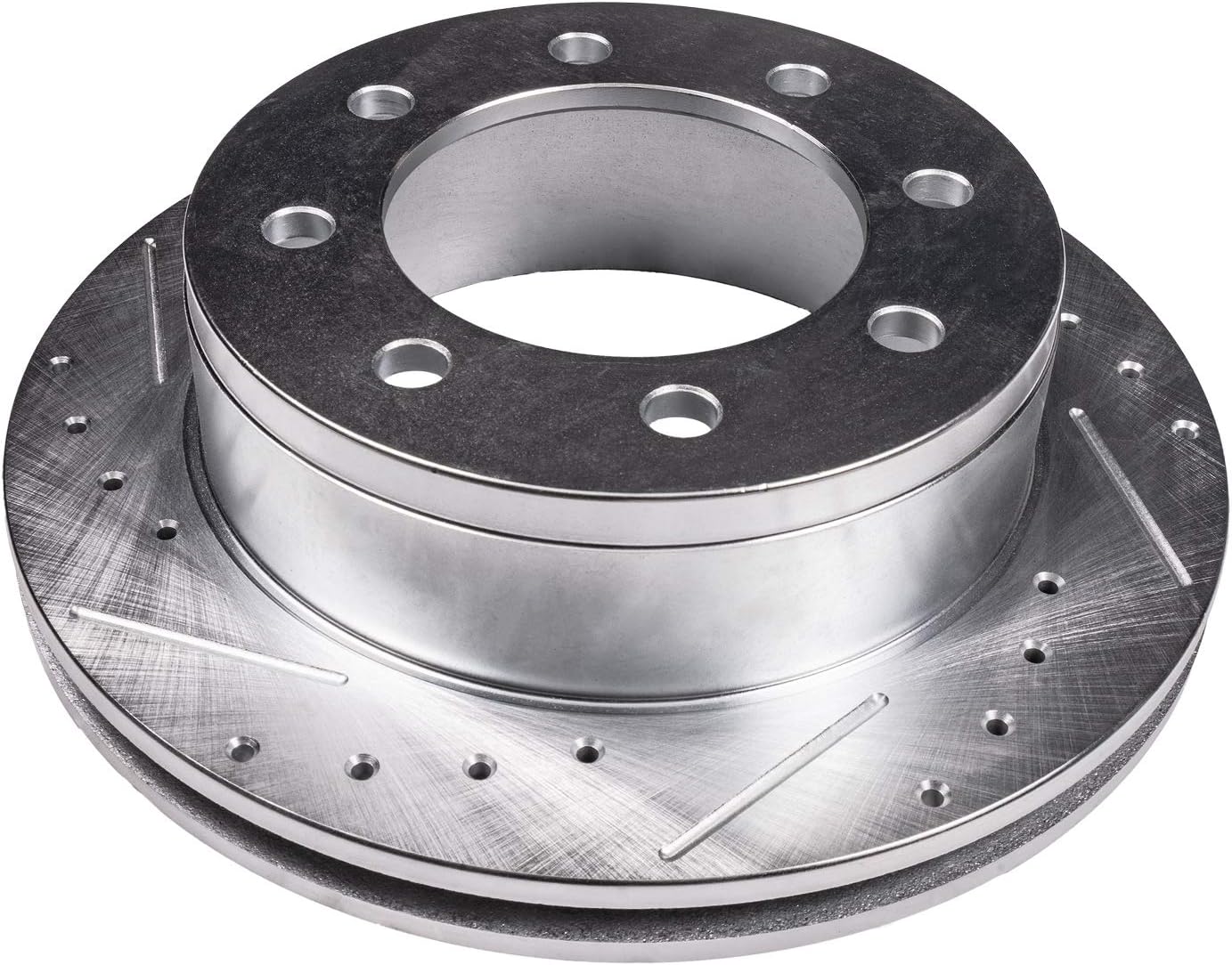 Detroit Axle - Rear Brake Rotors for Chevy GMC Silverado Sierra 2500 3500 HD Avalanche Suburban Express Savana Yukon XL 2500 3500 Drilled & Slotted Disc Brake Rotors Replacement: 12.99' inch Rotor