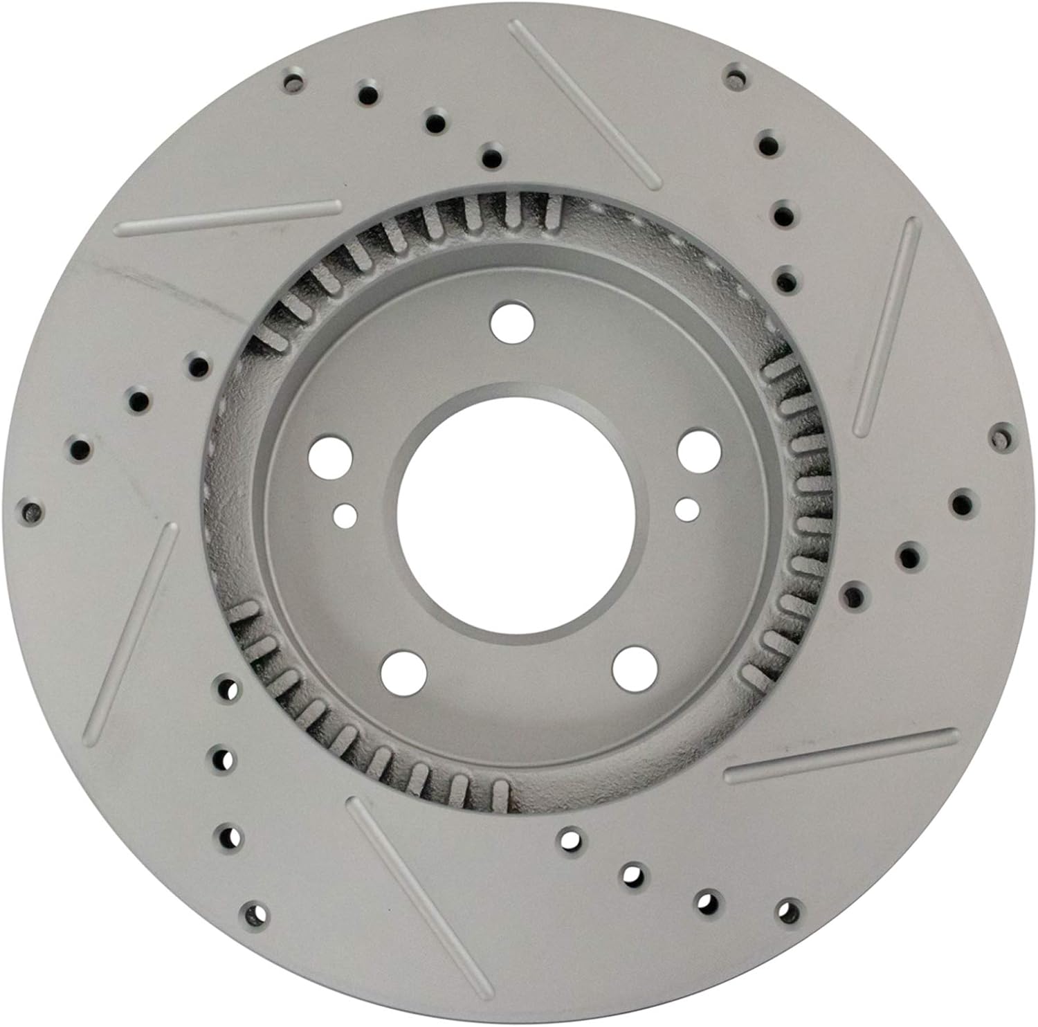 TRQ Performance Front and Rear Brake Rotor Set G Coated Drilled and Slotted Compatible with 1997-2001 Acura Integra