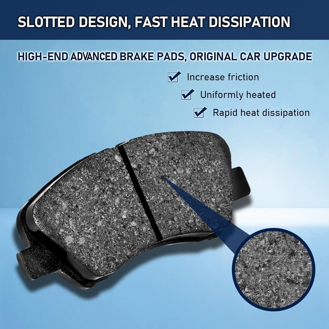 Ceramic Brake Pads w/Vented Rotors 11.1inch (282mm) for Honda Civic 1.8L 2006 2007 2008 2009 2010 2011, for Acura CSX 2.0L 2006 2007 2008 2009 2010 2011 6Pcs Front Replacement Brakes Kit
