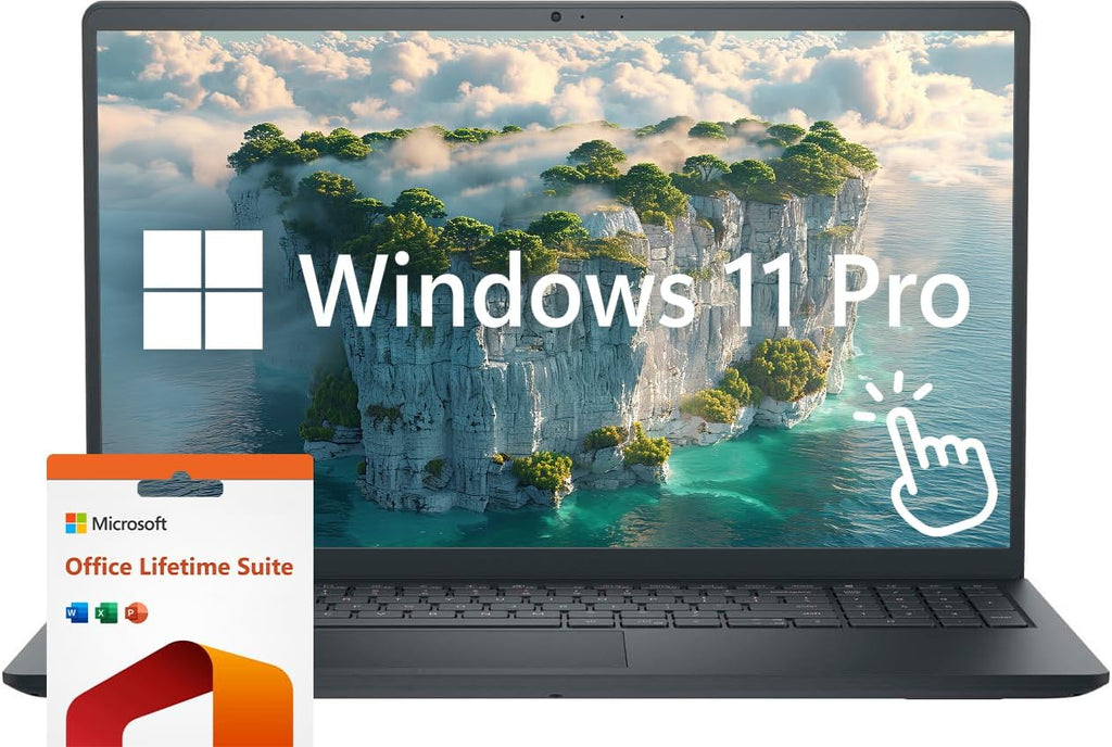 Dell Inspiron 15' Touchscreen Laptop Computer, Windows 11 Pro 64GB RAM 2TB SSD, Intel Core i5-1334U Processor, FHD 1920 x 1080 IPS LED Display, Microsoft Office Lifetime Suite, Black