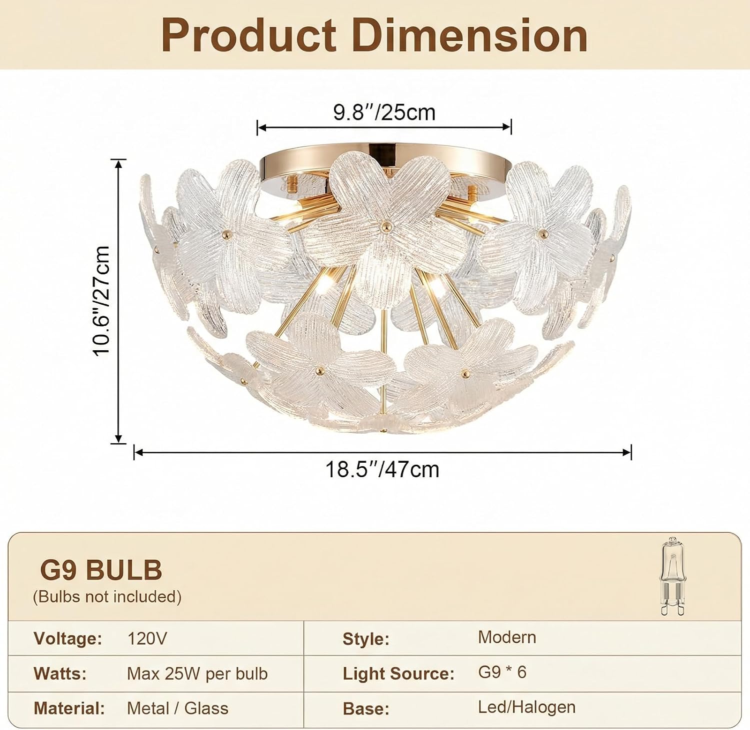Modern Small Semi Flush Mount Ceiling Light Fixture, Flower Ceiling Light Fixture for Bedroom Bathroom Closet Entryway Living Room Indoor Kitchen Foyer Hallway