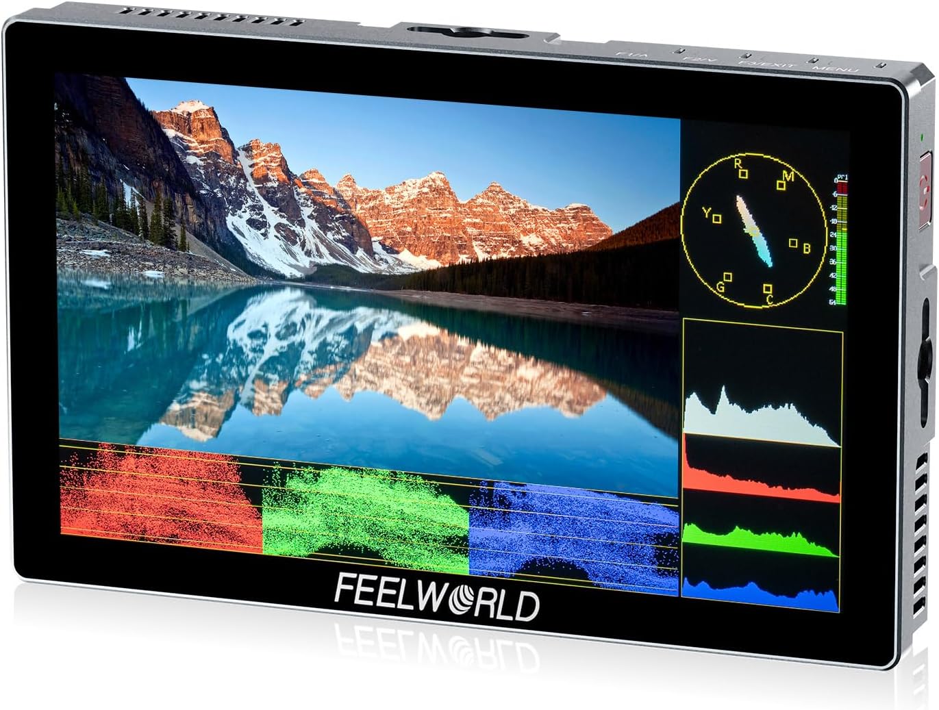 FEELWORLD P6X 5.5 inch 1000nit Aluminium Camera Field DSLR Monitor Touchscreen High Brightness Portable Waveform LUT HDR 4K HDMI Input and Output Weight 249g