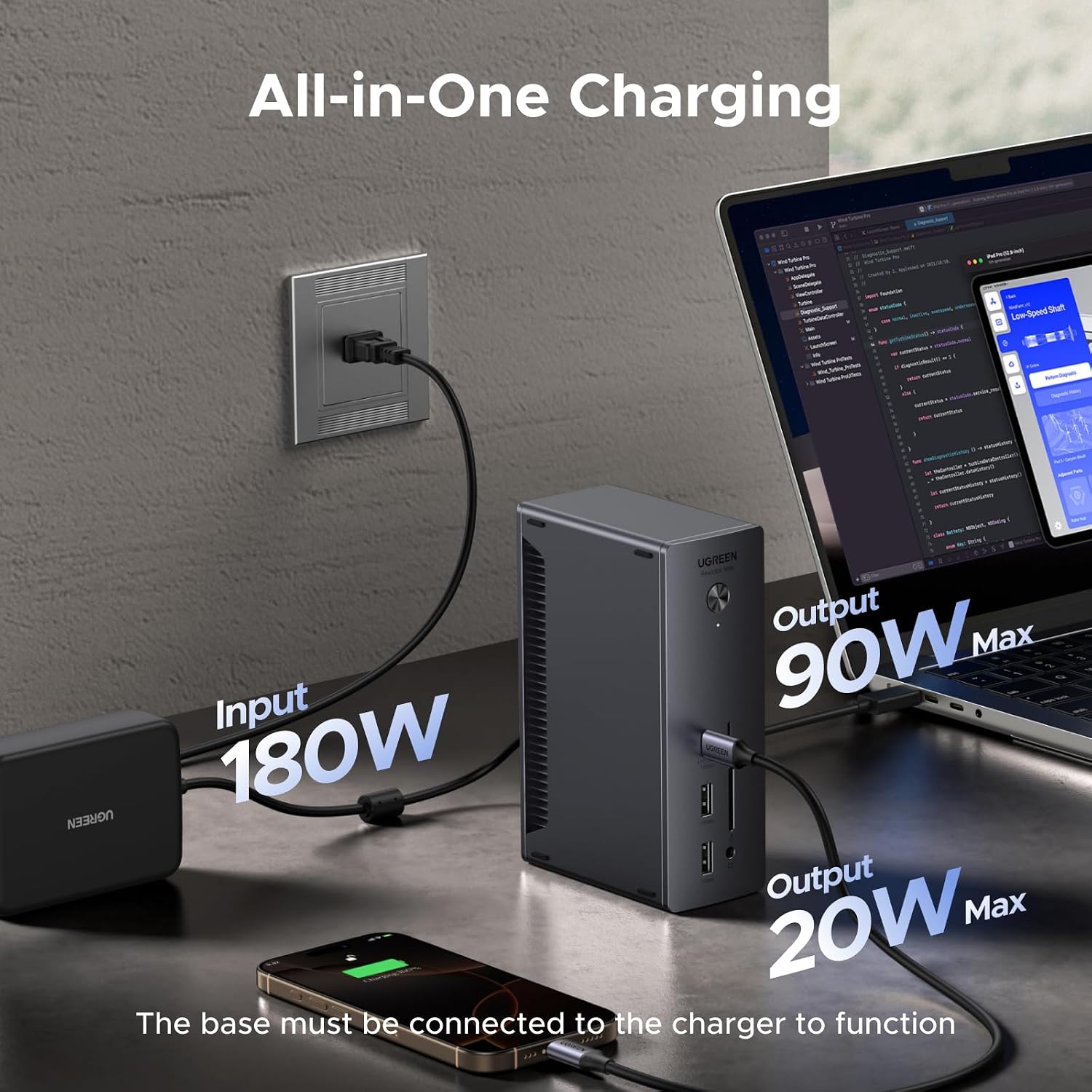 UGREEN Thunderbolt 4 Dock 13-in-1 40Gbps Docking Station with Dual 4K@60Hz Single 8K Display, 90W Charging for Laptop, 2.5GbE, SD/TF 4.0. Revodok Max 213 for MacBook Surface Pro and More