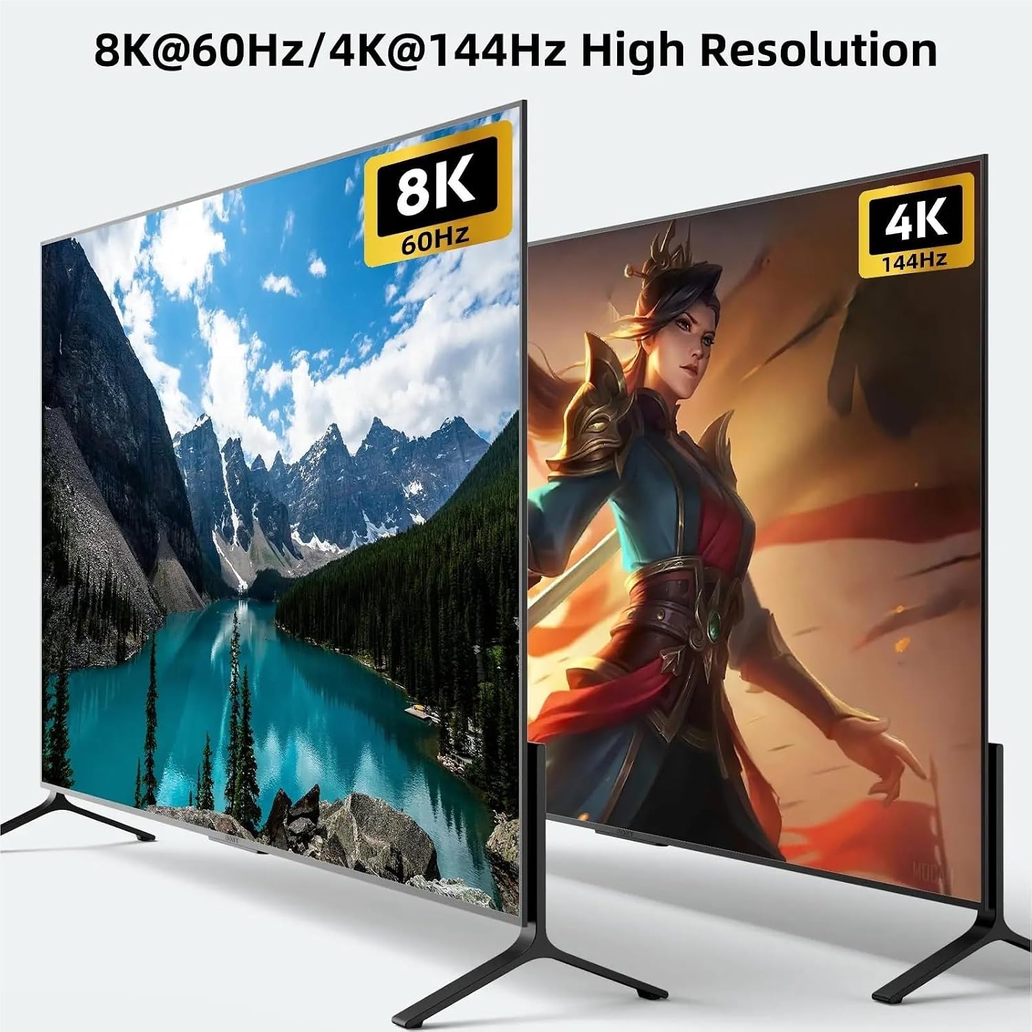 Dual Monitor KVM Switch 2 Port 8K@60Hz 4K@144Hz HDMI+DP USB 3.0 Switch Extended Display 2 Monitors 2 Computers(UK Power Plug)