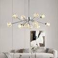 Weesalife Sputnik Chandeliers for Dining Room Light Fixture Over Table, Modern Crystal Chandeliers, 12 Lights Chrome Lighting Fixtures for Living Room Bedroom Kitchen Island Bar