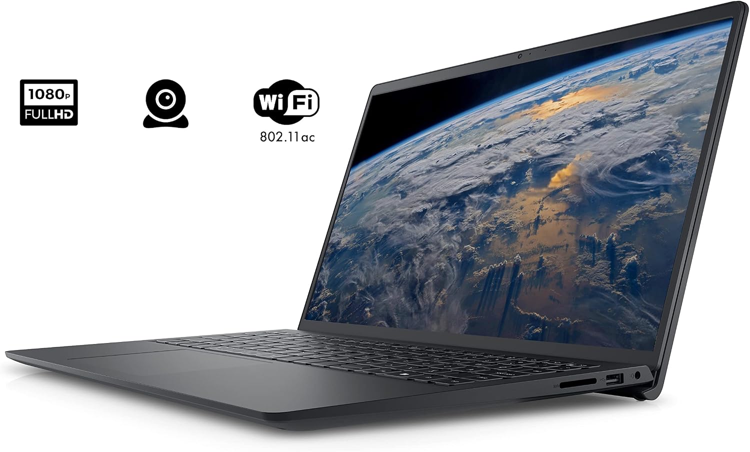 Dell 2022 Inspiron 15 3511 Laptop, 15.6' FHD Touchscreen, Intel Core i5-1035G1, 16GB RAM, 1TB PCIe NVMe M.2 SSD, SD Card Reader, Webcam, HDMI, WiFi, Windows 11 Home, Black