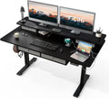 FiCiHi Adjustable Height Standing Desk with 4 Drawers,55 x 30 inches Electric Sit Stand Desk for Home Office,3 Memory Presets,Monitor Stand Riser,USB A/C Charging Port