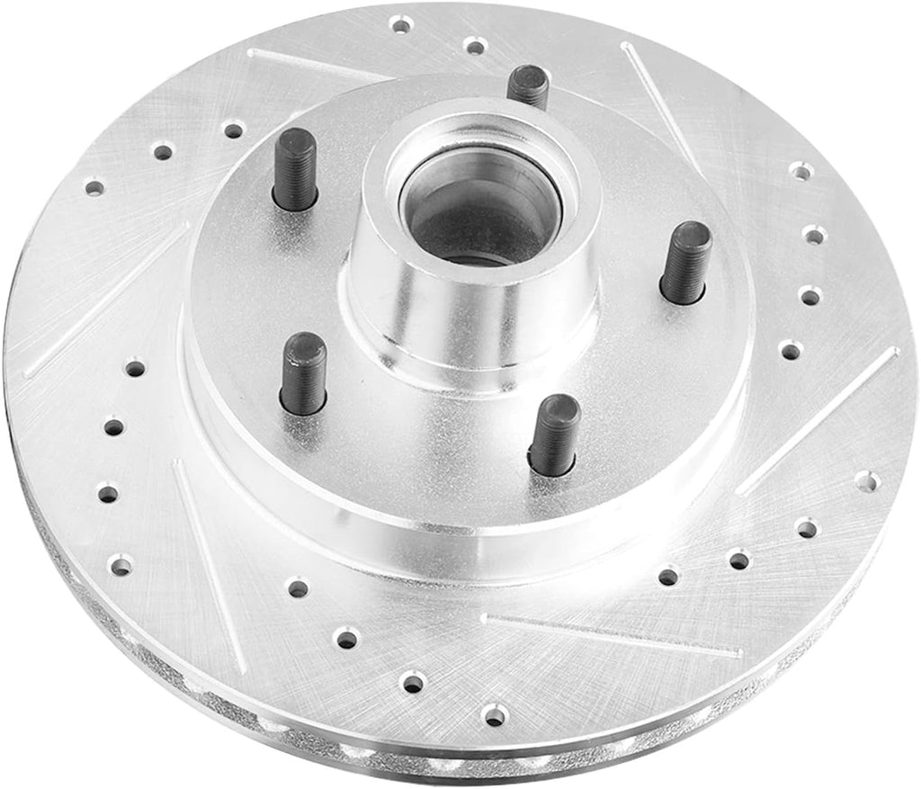 Detroit Axle - Front Brake Rotors for Chevrolet Camaro El Camino Malibu S10 Blazer GMC Sonoma Buick Regal Drilled and Slotted Disc Brake Rotors Replacement Brakes