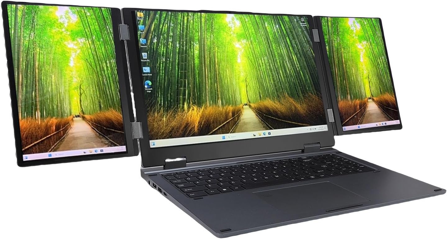 Sanpyl 16 Inch Laptop with Screen Extender, 10.5 Inch Dual Monitor Extender, 16GB RAM 1TB SSD I7, Support WIFI6 RJ45, for 11 Pro, Face Unlock, 16:10, Bluetooth 5.2 (US Plug)