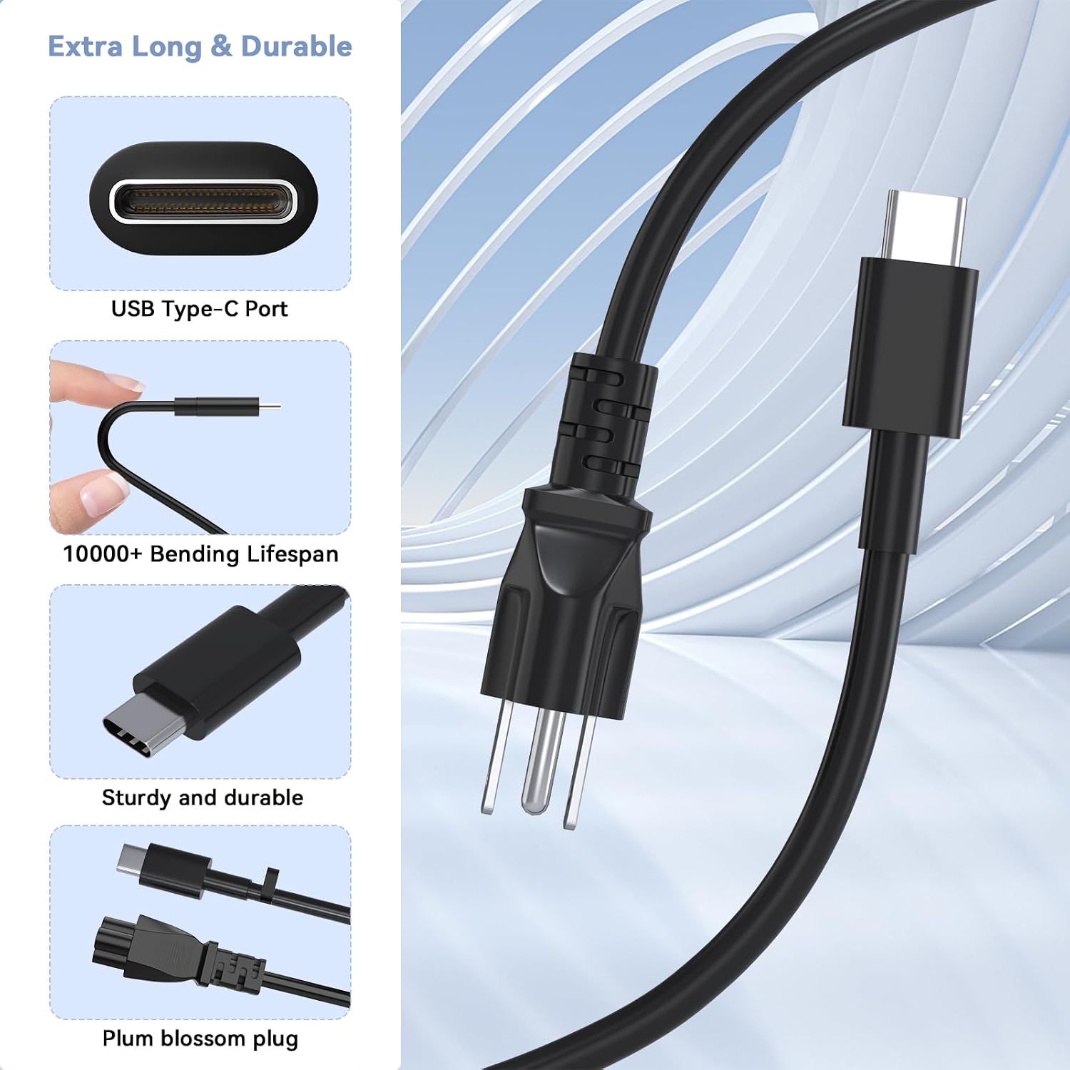 GKLSPL 165W/280W USB-C GaN AC Adapter Compatible with Dell Pro Max 16 Plus MB16250 Pro Max 18 Plus MB18250 Pro Max with GB10 FCM1253,Support PD 3.1