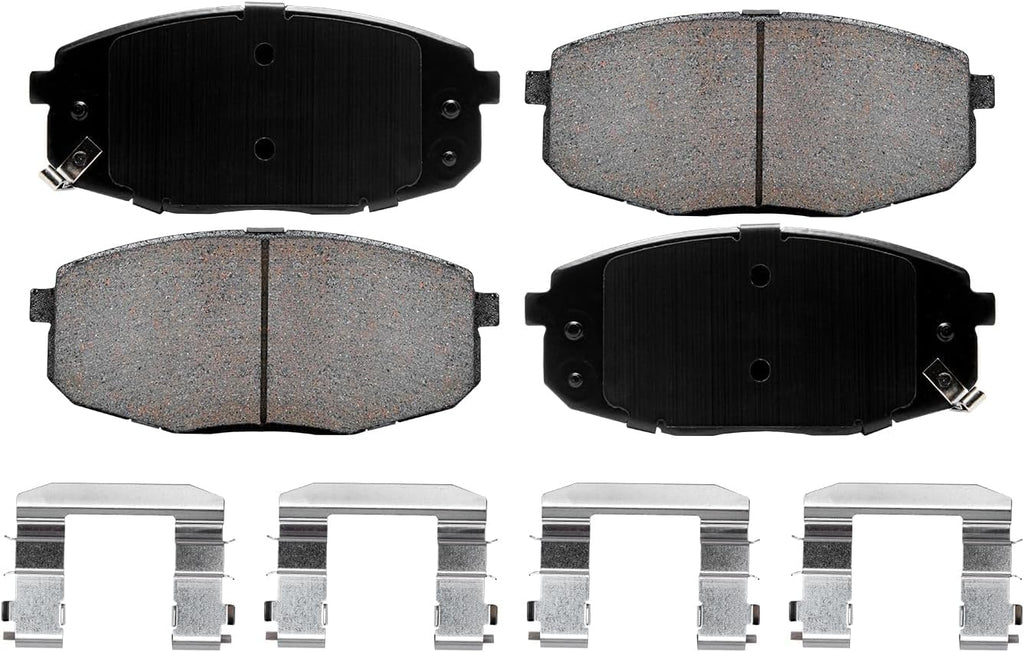Detroit Axle - Front Brake Kit for 09-12 Hyundai Elantra Brake Rotors Ceramic Brakes Pads 2009 2010 2011 2012 Replacement: 11.02' inch Front Rotors