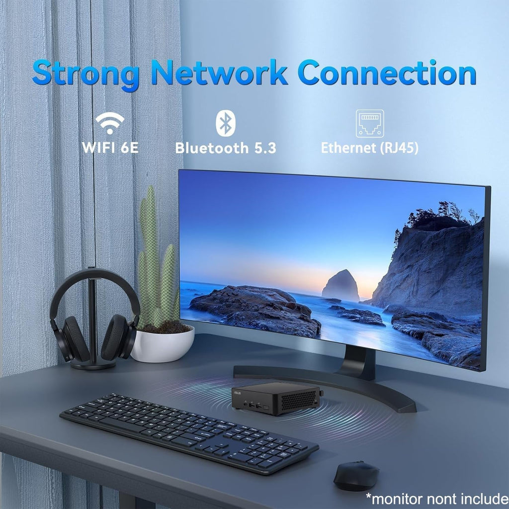Intel NUC 14 Pro Slim Kit Mini PC (Intel Core i3 100U (> i5-1235U), 16GB DDR5, 512GB SSD) Business Desktop, 2x Thunderbolt 4, Support 4x 4K Monitors, Wi-Fi 6E, Win 11 Pro, ThinkCentre, ASUS NUC