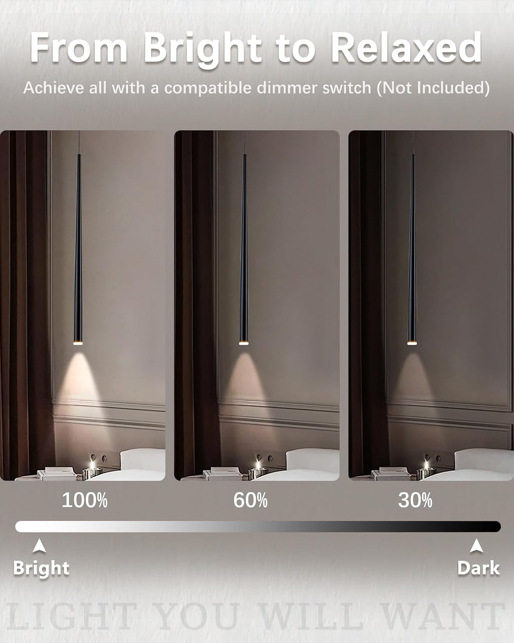 3 Pack Modern Black Pendant Lights, 27.5' Long Industrial Tube Hanging Light Fixture with Dimmable 4000K LED for Kitchen Island, Dining Room, Bar, Bathroom